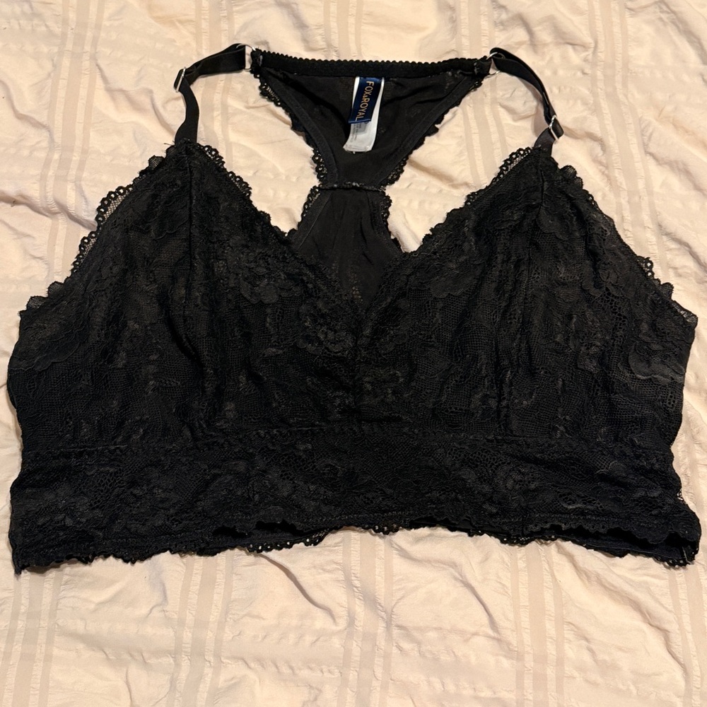 Fox & Royal City Chic Kira Lace Bralette - Black